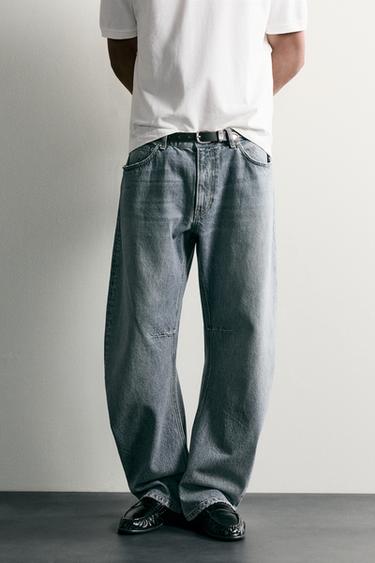 JEANS STRAIGHT BARREL FIT - Zara 블루