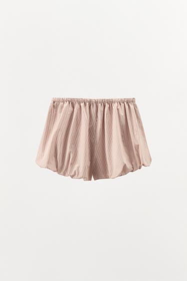 STRIPED CULOTTES SHORTS - Pink / White by Zara - Image 3