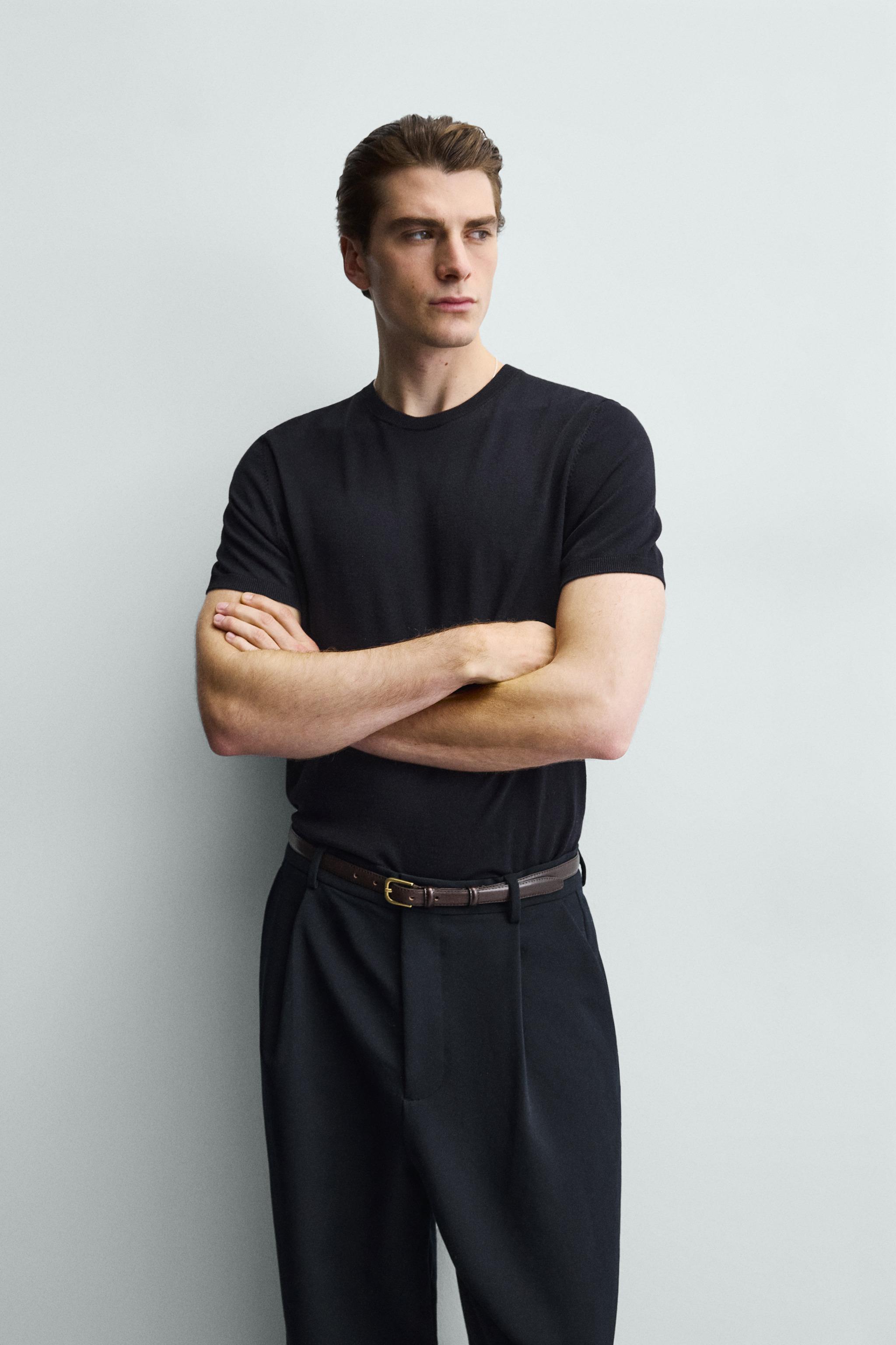 T-SHIRT EN MAILLE COUPE REGULAR