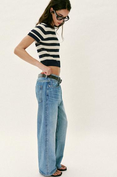 TOP EN MAILLE À MANCHES COURTES - rayures de Zara - Image 5