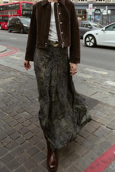 ANIMAL PRINT MIDI SKIRT WITH BELT - Multicoloured by Zara - Image 1
