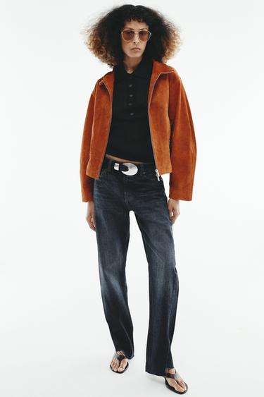 JEANS ZW COLLECTION CURVED STRAIGHT TIRO MEDIO - Azul de Zara - Imagen 0