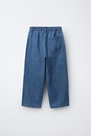 JEAN LARGE AVEC COTON ET LIN - Bleu de Zara - Image 1