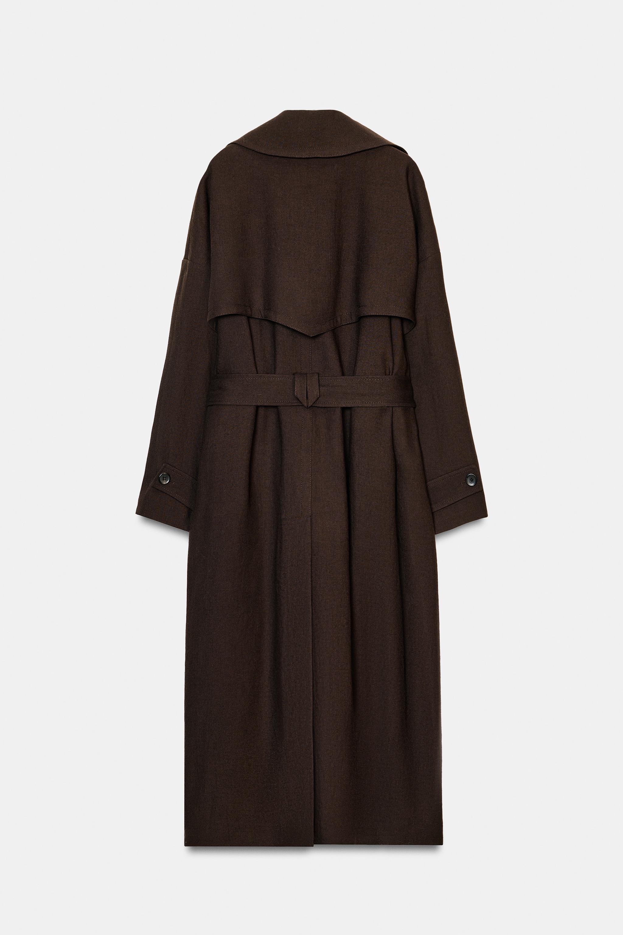 FLOWY WOOL TRENCH COAT ZW COLLECTION LIMITED EDITION