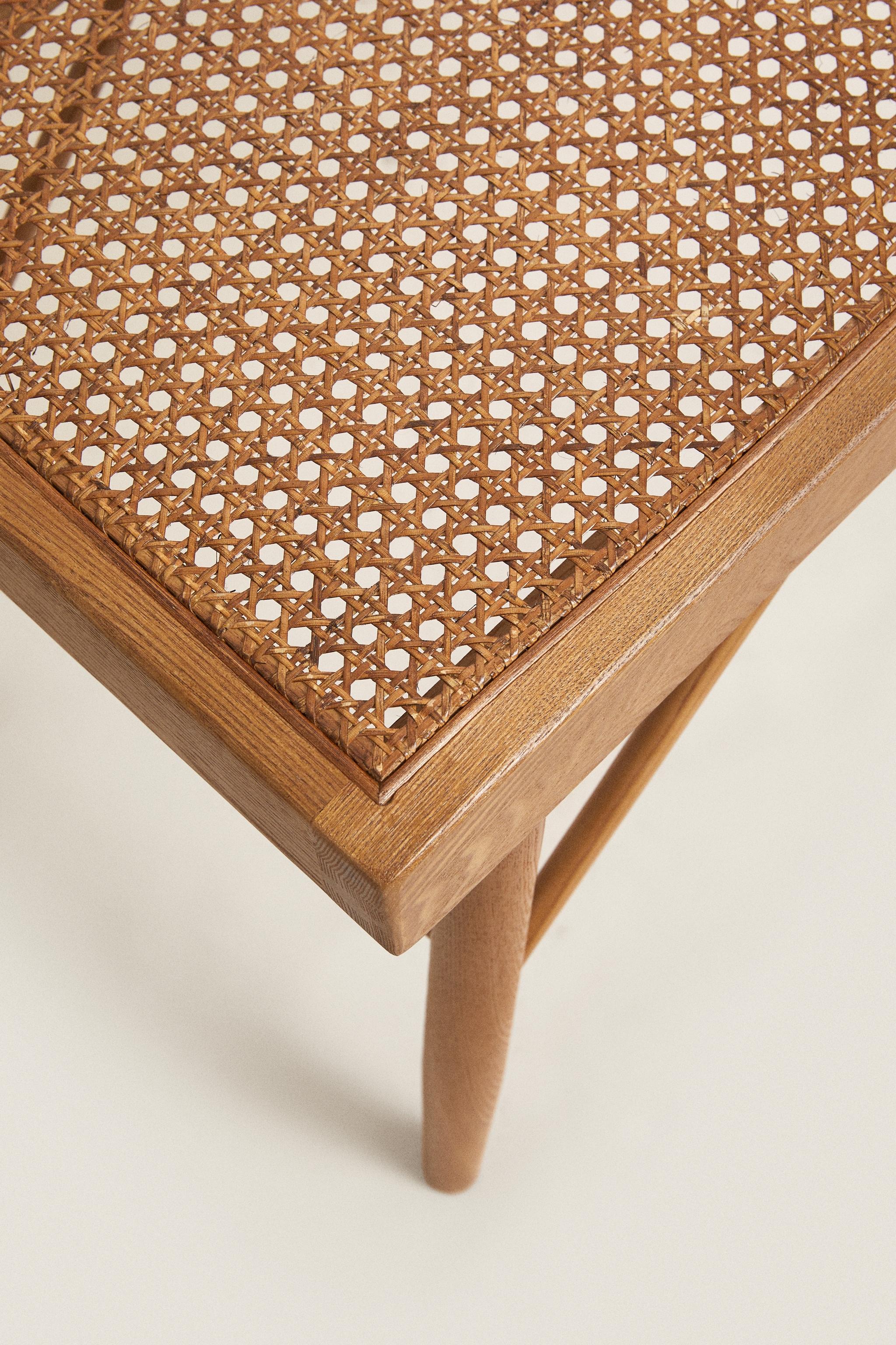 Stylish Wood and Rattan Bench for Home Decor