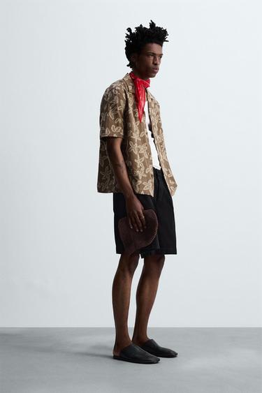 FLORAL JACQUARD SHIRT © OTIS KWAME KYE QUAICOE - Brown / Taupe by Zara - Image 3