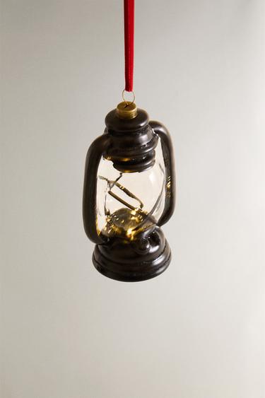 BLACK CHRISTMAS LANTERN DECORATION WITH LIGHT - Black by Zara - Image 1