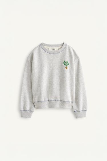 SUDADERA BORDADO LIMITED EDITION - Gris vigoré de Zara