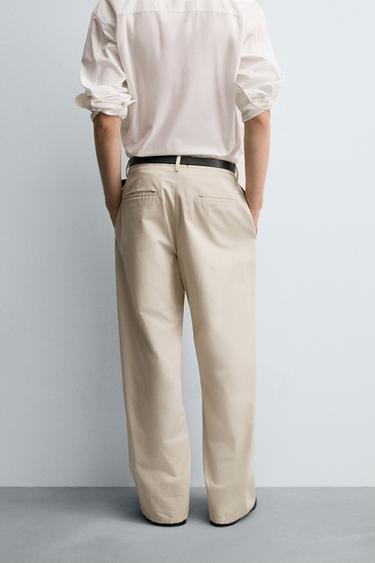 STRAIGHT FIT TROUSERS LIMITED EDITION - Oyster-white by Zara - Image 2