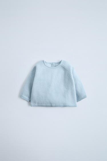 SWEATER I 100% KASHMIR - lys blå fra Zara