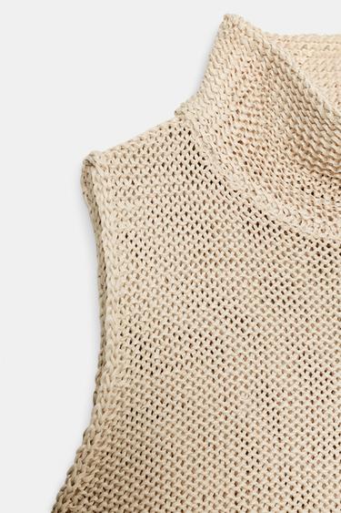 THICK KNIT TOP - Ecru by Zara - Image 6