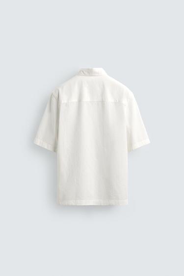 TEXTURED JACQUARD SHIRT - White by Zara - Image 7