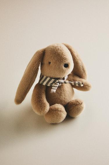 KIDS' BUNNY SOFT TOY WITH BOX - Dark beige by Zara
