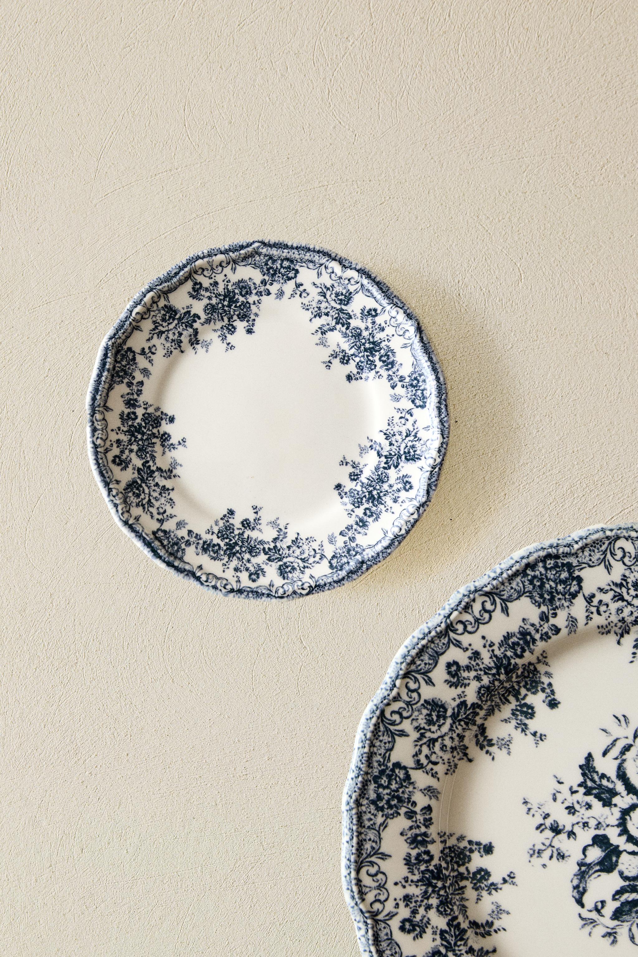 FLORAL EARTHENWARE SIDE PLATE