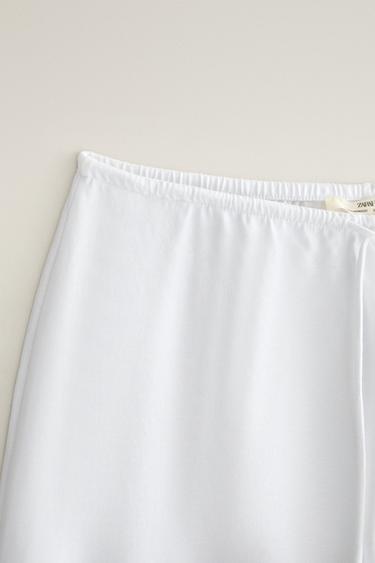 WIDE-LEG COTTON TROUSERS — White 2