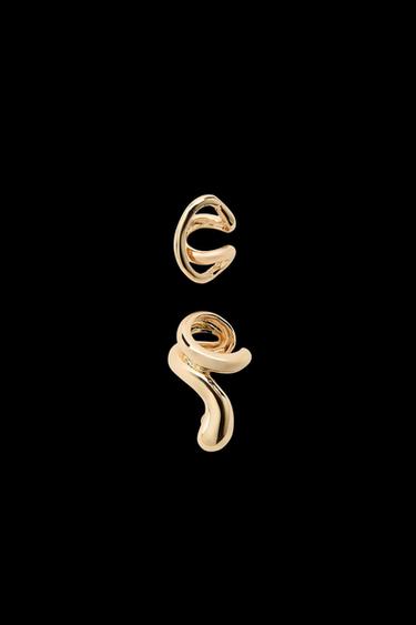 PACK 2 PENDIENTES EARCUFF - Dorado de Zara - Imagen 0