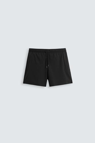 Zara STRUCTURE MEDIUM SWIMSUIT - Black