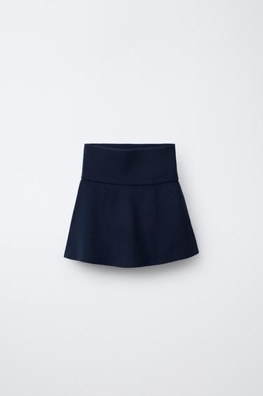 KNIT SKIRT - Blue by Zara