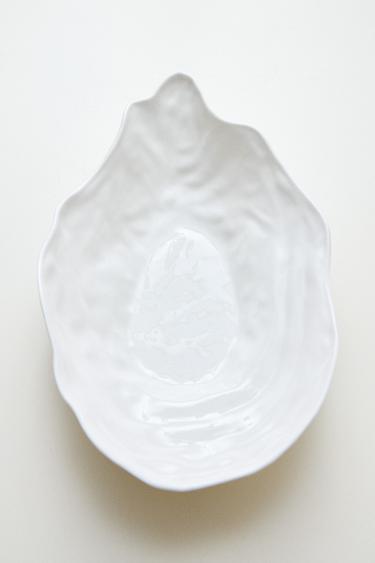 LARGE SHELL PORCELAIN SERVING DISH - White by Zara
