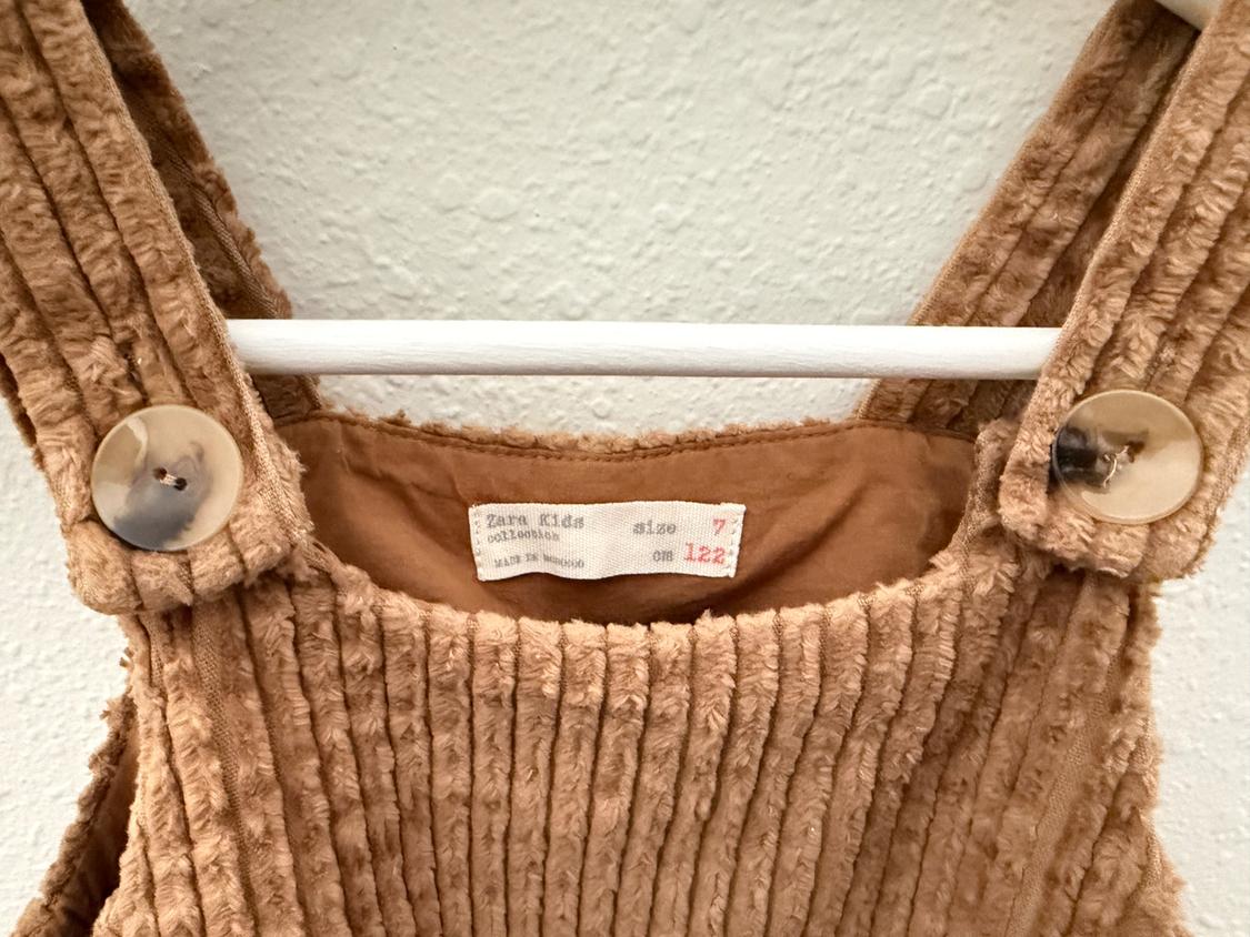 BUTTONED CORDUROY PINAFORE DRESS - Image 4