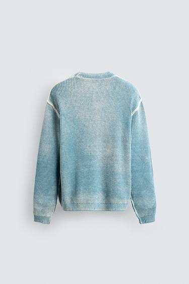 PULL RÉVERSIBLE COUPE DÉCONTRACTÉE - Bleu clair de Zara - Image 7