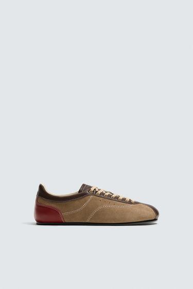 LEATHER TRAINERS HARRY LAMBERT FOR ZARA x DISNEY - Brown by Zara