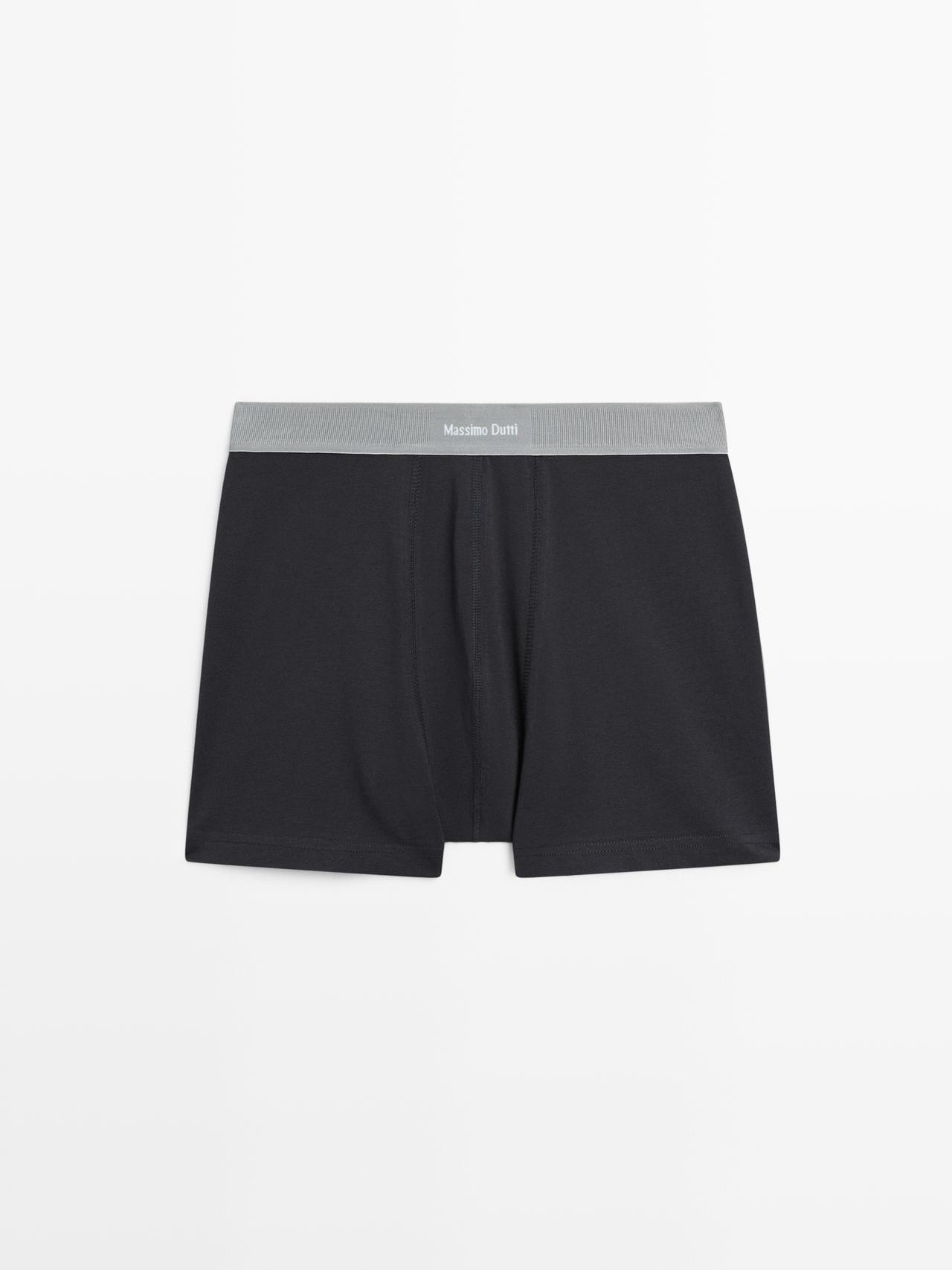 Boxers with logo waistband — Blue