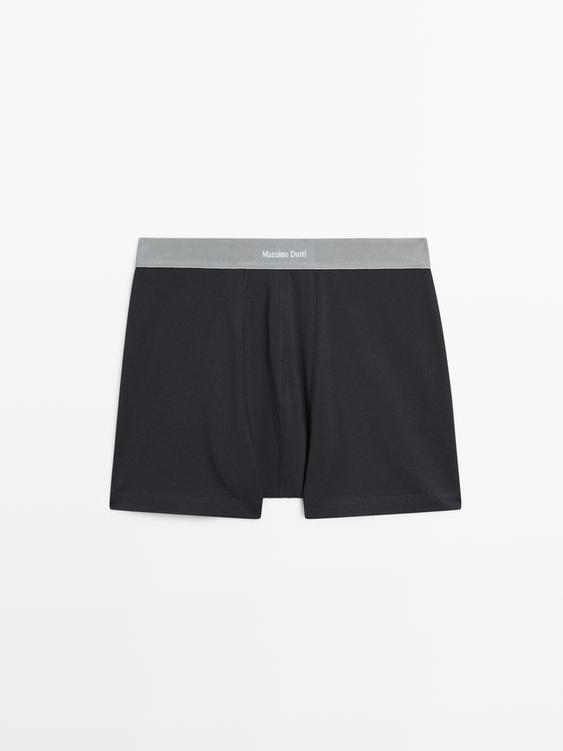 Zara Boxers with logo waistband - Blue - Image 0