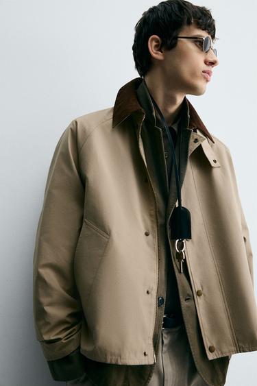 BLOUSON TECHNIQUE COL CONTRASTANT - Beige de Zara - Image 5