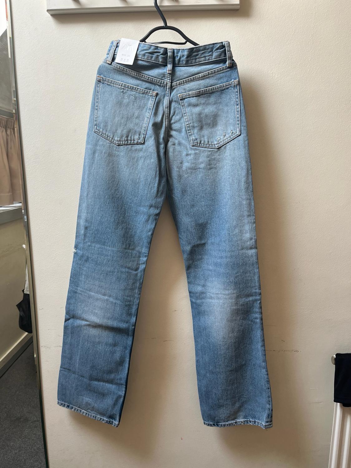 TRF RIPPED WIDE-LEG MID-WAIST JEANS - Image 2