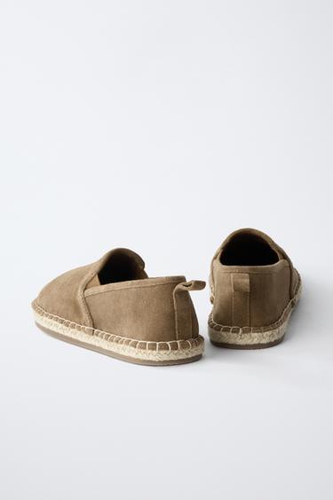 CHAUSSURES EN CUIR ET JUTE - Marron de Zara - Image 4