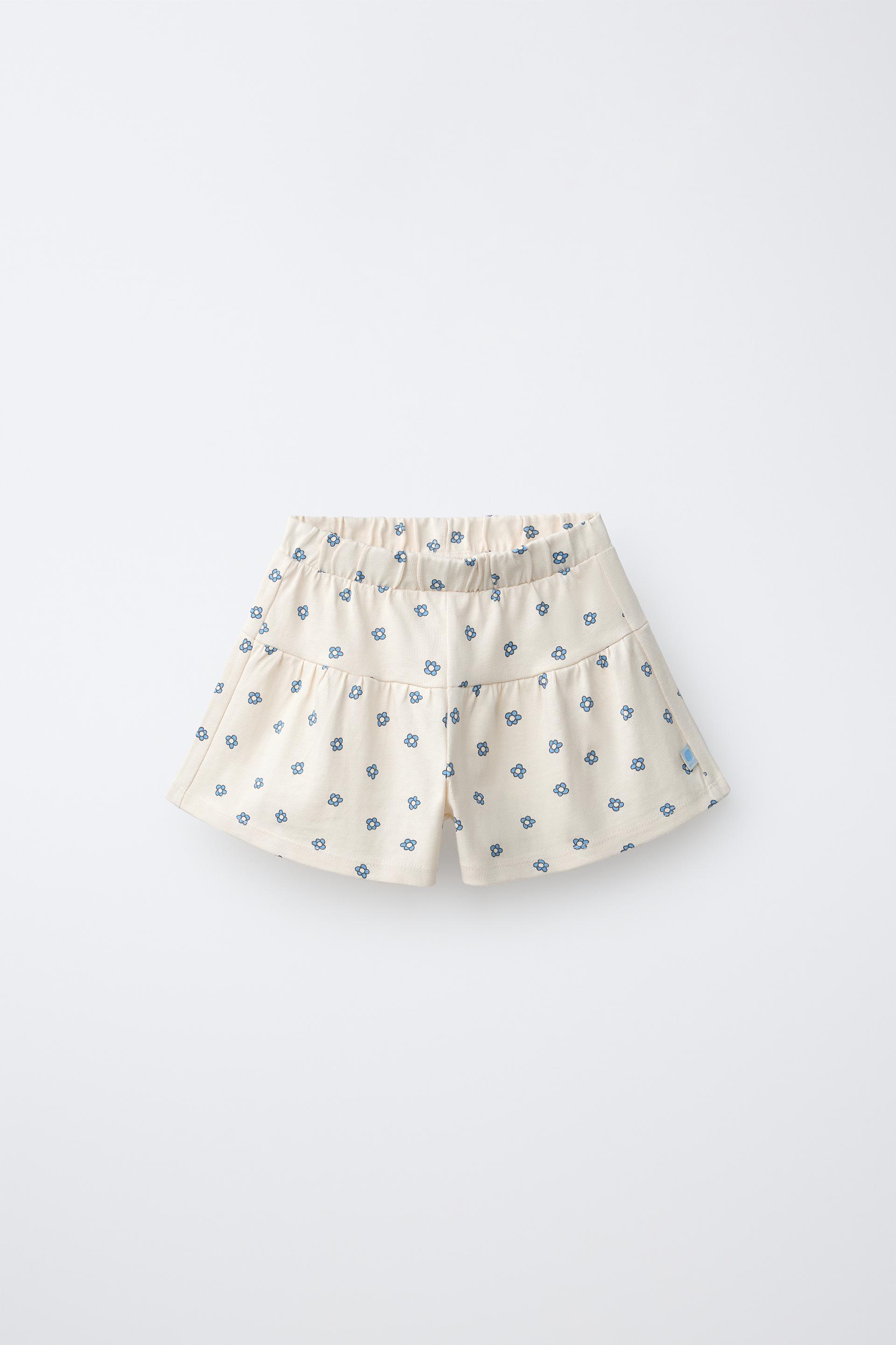 Printed Plush Bermuda Shorts