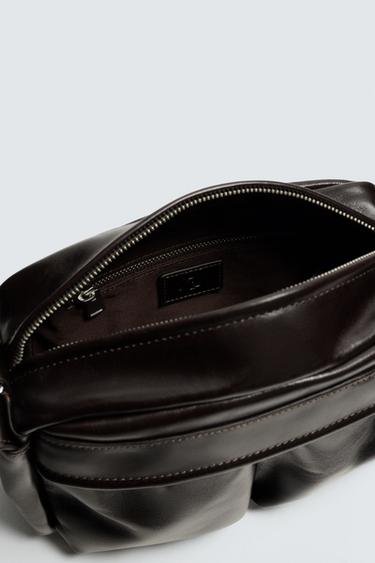 SAC BANDOULIÈRE EN CUIR - Marron de Zara - Image 3