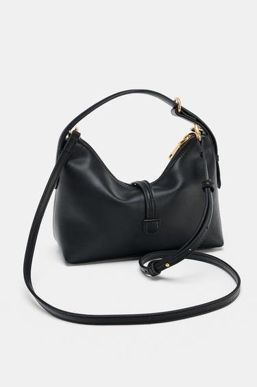 MINI BUCKET BAG WITH BALL DETAIL - Black by Zara