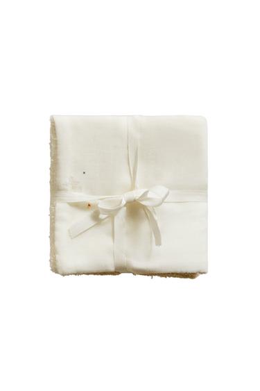 EMBROIDERED MINI BABY TOWEL (PACK OF 2) - Ecru by Zara