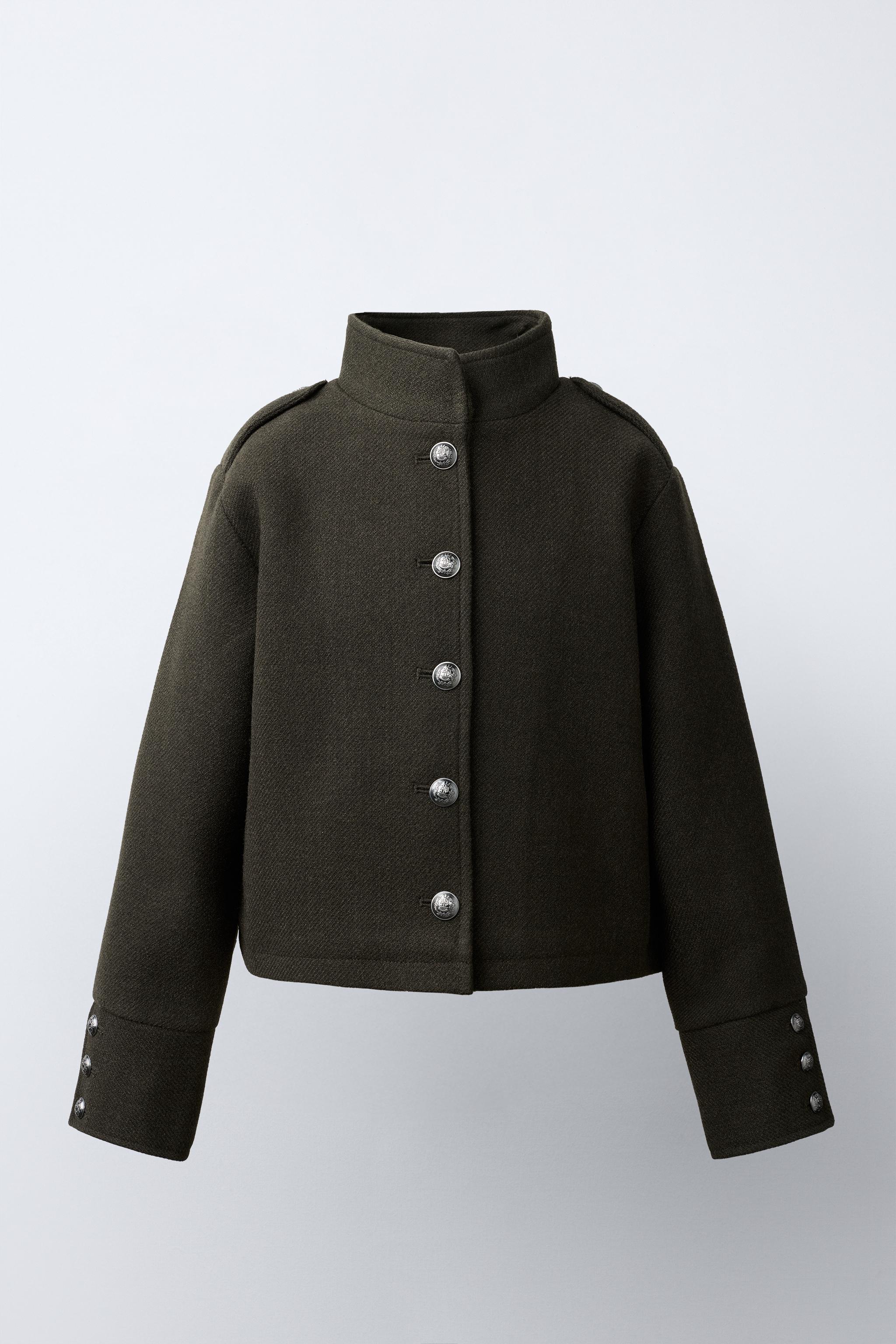 BUTTONED WOOL-BLEND JACKET