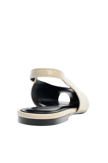 OPEN-TOE SLINGBACK SHOES - white by Zara