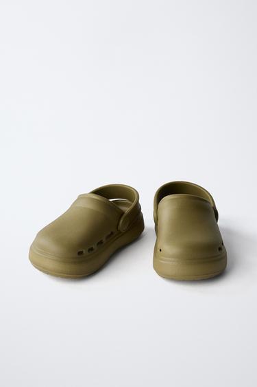 RUBBERISED CLOGS - Khaki Green by Zara - Image 2
