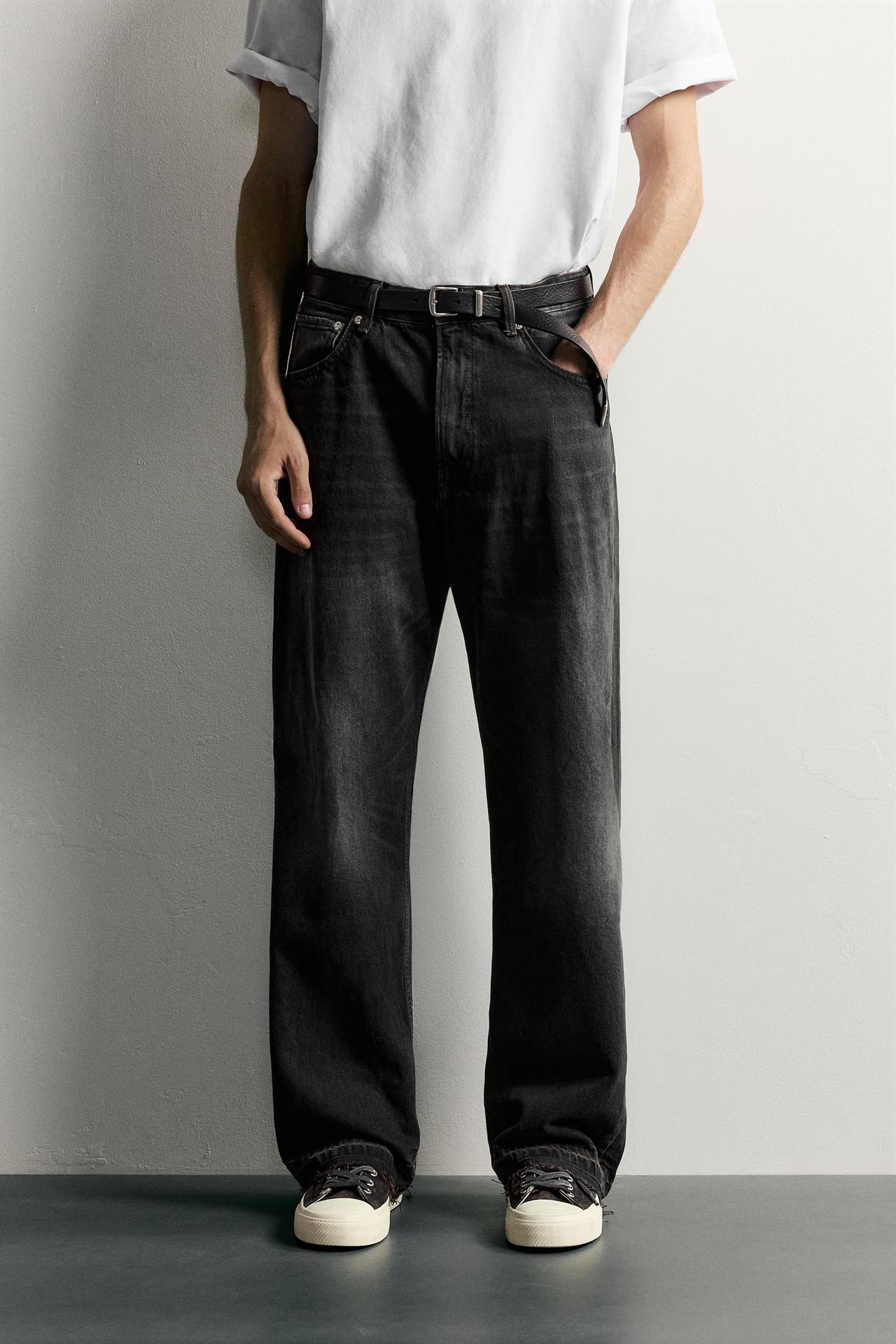 LOOSE-FIT JEANS — Charcoal