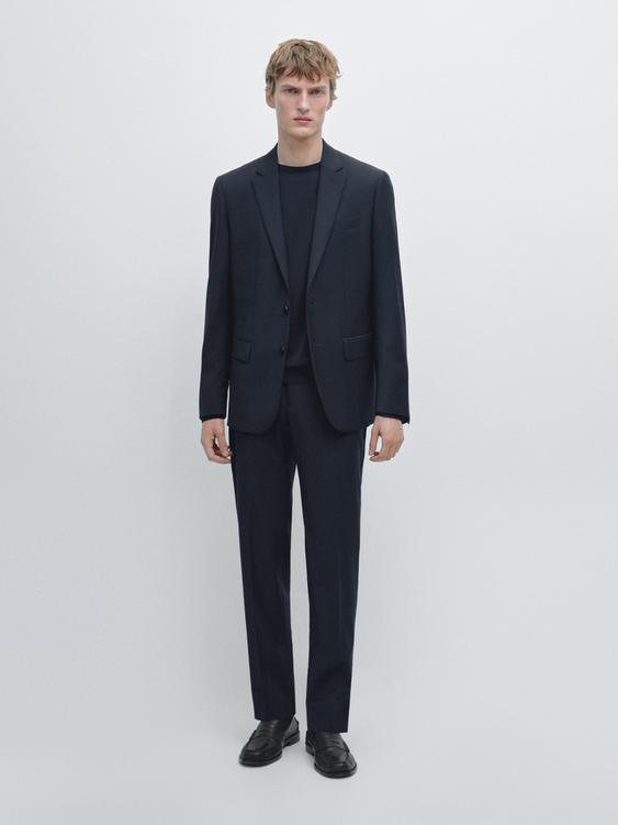 Wool suit trousers