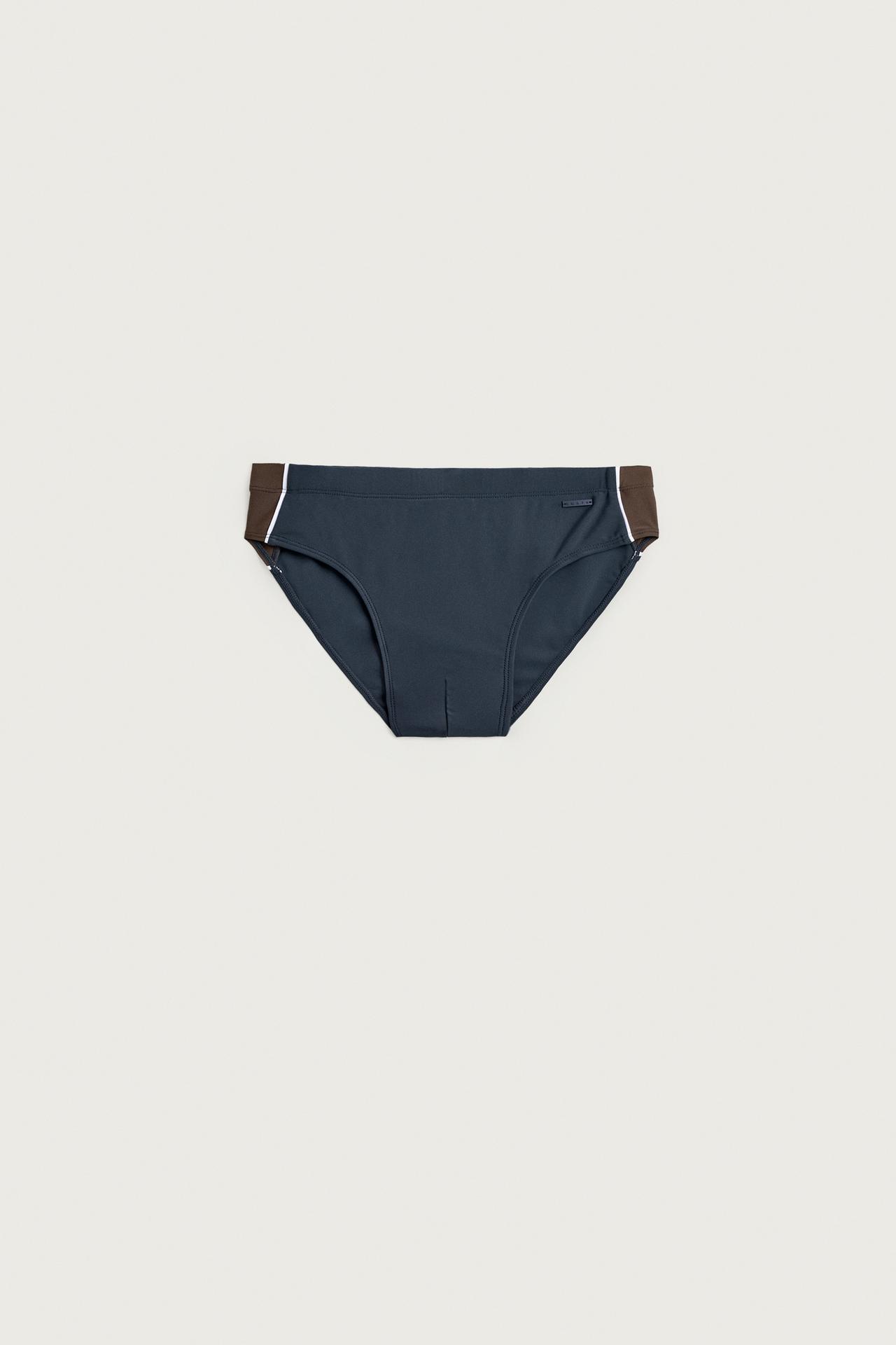 SLIP SWIMSUIT — Navy blue