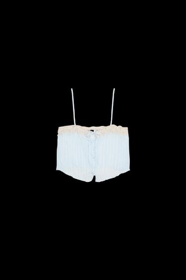 ROMANTISCHES TRÄGERTOP - Hellblau von Zara - Bild 0