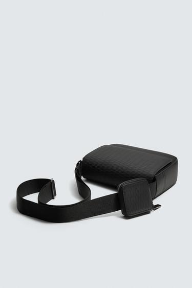 SAC BANDOULIÈRE EFFET GOMME TEXTURÉ - Noir de Zara - Image 3