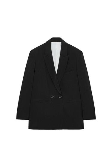 BLAZER CRUZADA OVERSIZE - Negro de Zara