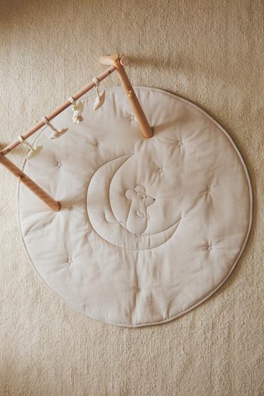 CHILDREN'S MOON PLAY RUG - Taupe grey by Zara - Image 6