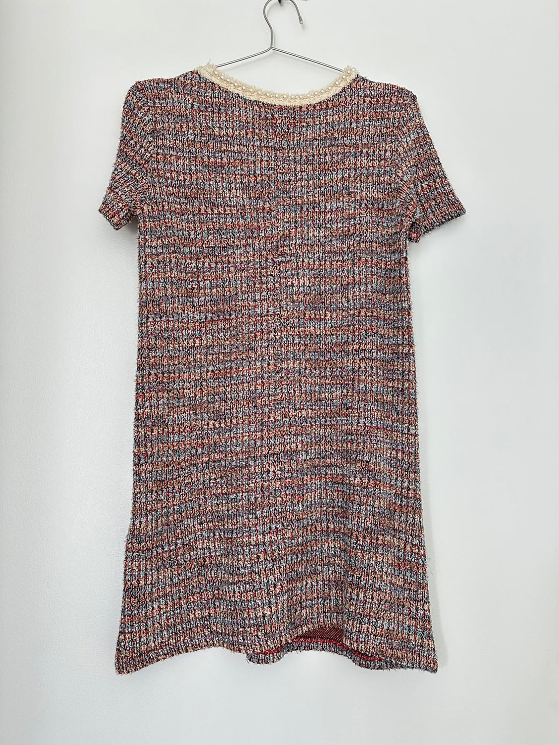 FAUX PEARL JACQUARD DRESS - Image 2