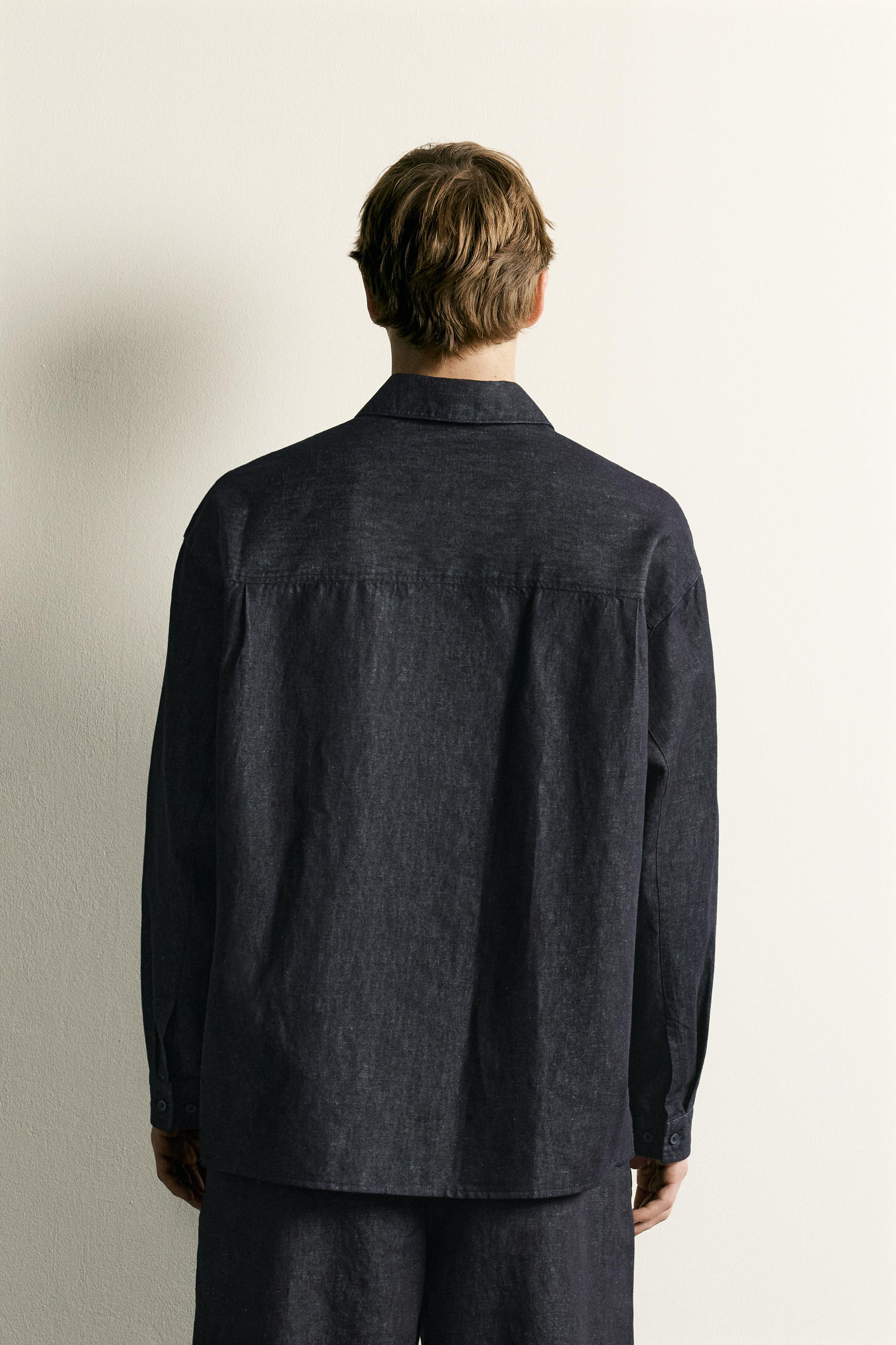 CHEMISE RELAXED FIT EN DENIM LÉGER