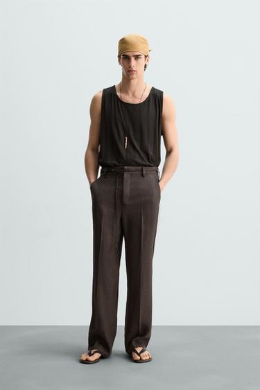 TEXTURED TANK TOP - Chocolate by Zara - Image 0