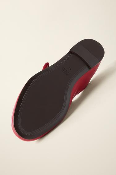 BALLERINES EN CUIR CRÉÉES PAR CARAMEL LONDON X ZARA - Rouge de Zara - Image 9