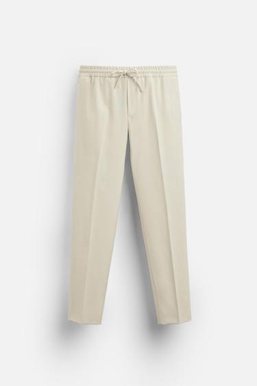 PANTALÓN CINTURA JOGGER CONFORT - Beige de Zara